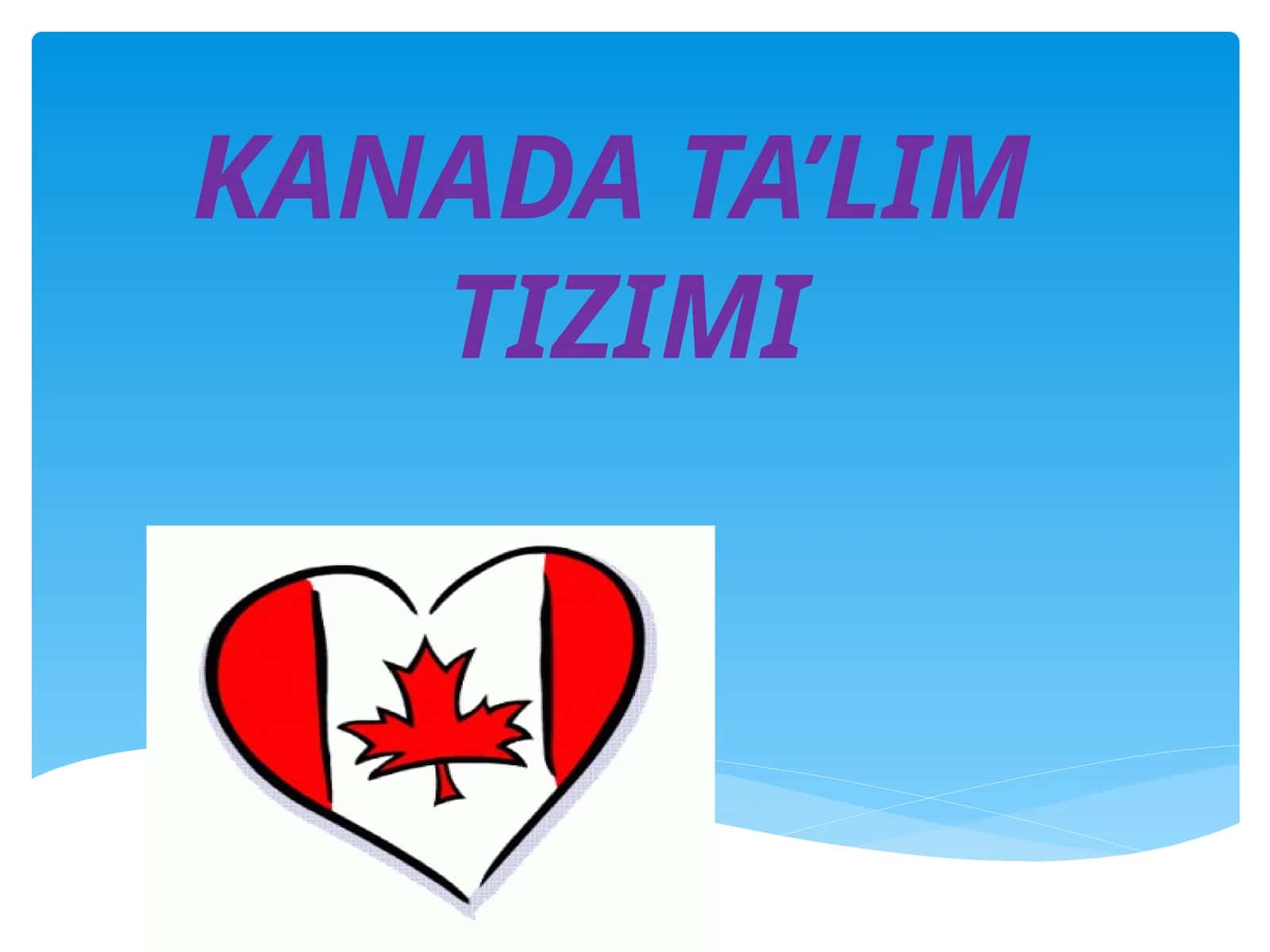 Kanadada ta'lim tizimi