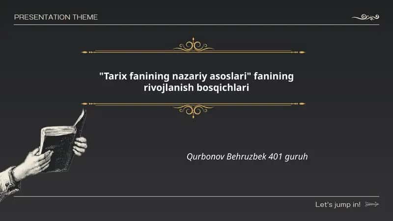 Tarix fanining nazariy asoslari