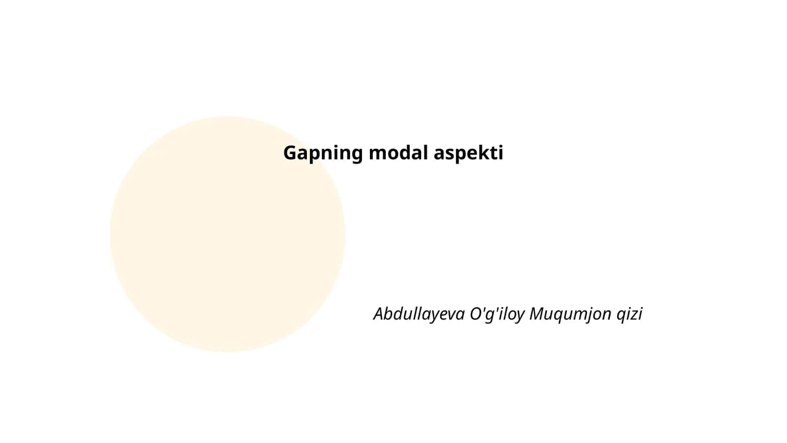 Gapning modal aspekti