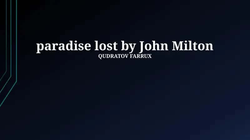 Paradise Lost