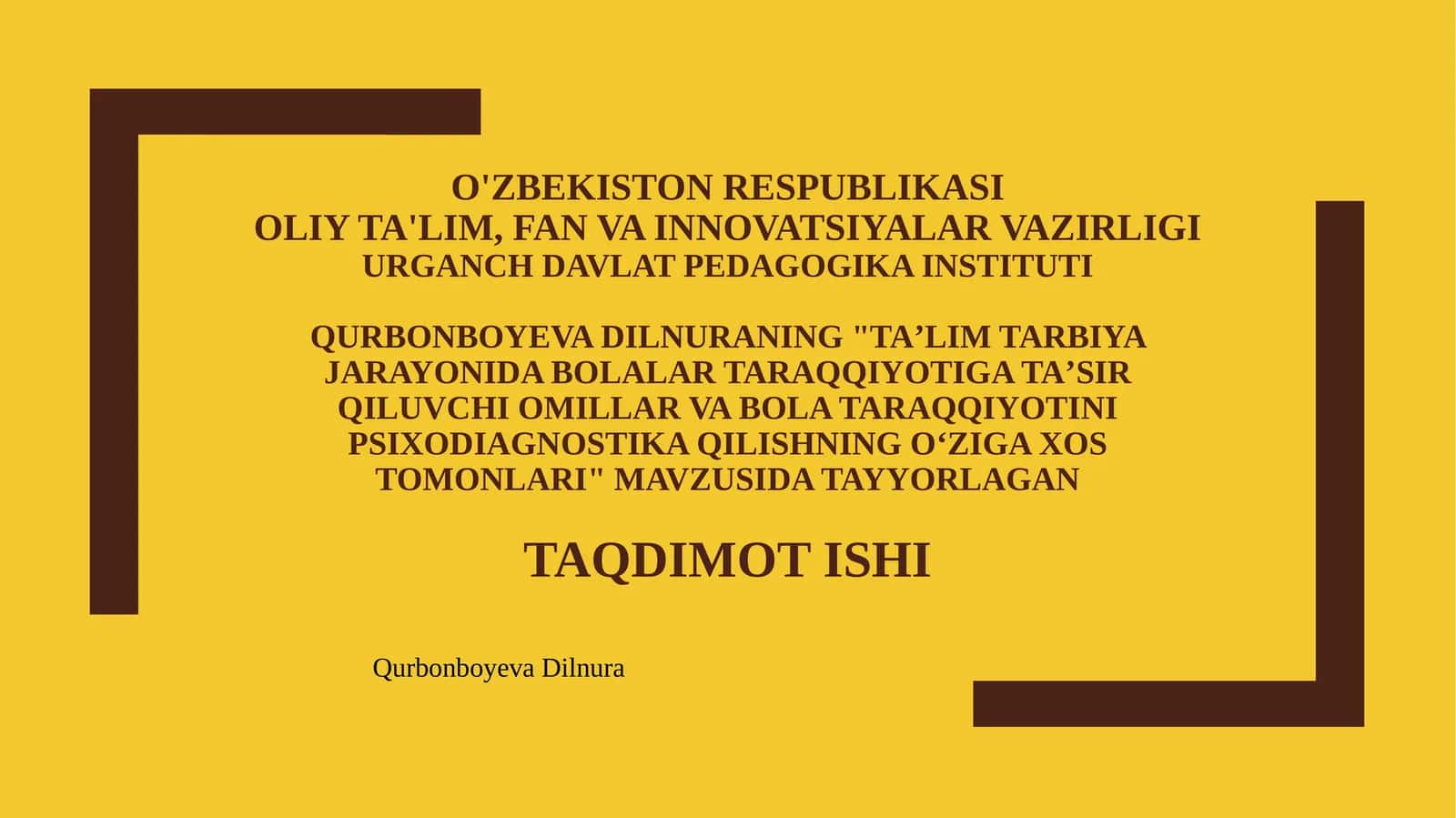 Taʼlim tarbiya jarayonida bolalar taraqqiyotiga taʼsir qiluvchi omillar va bola taraqqiyotini psixodiagnostika qilishning oʻziga xos tomonlari