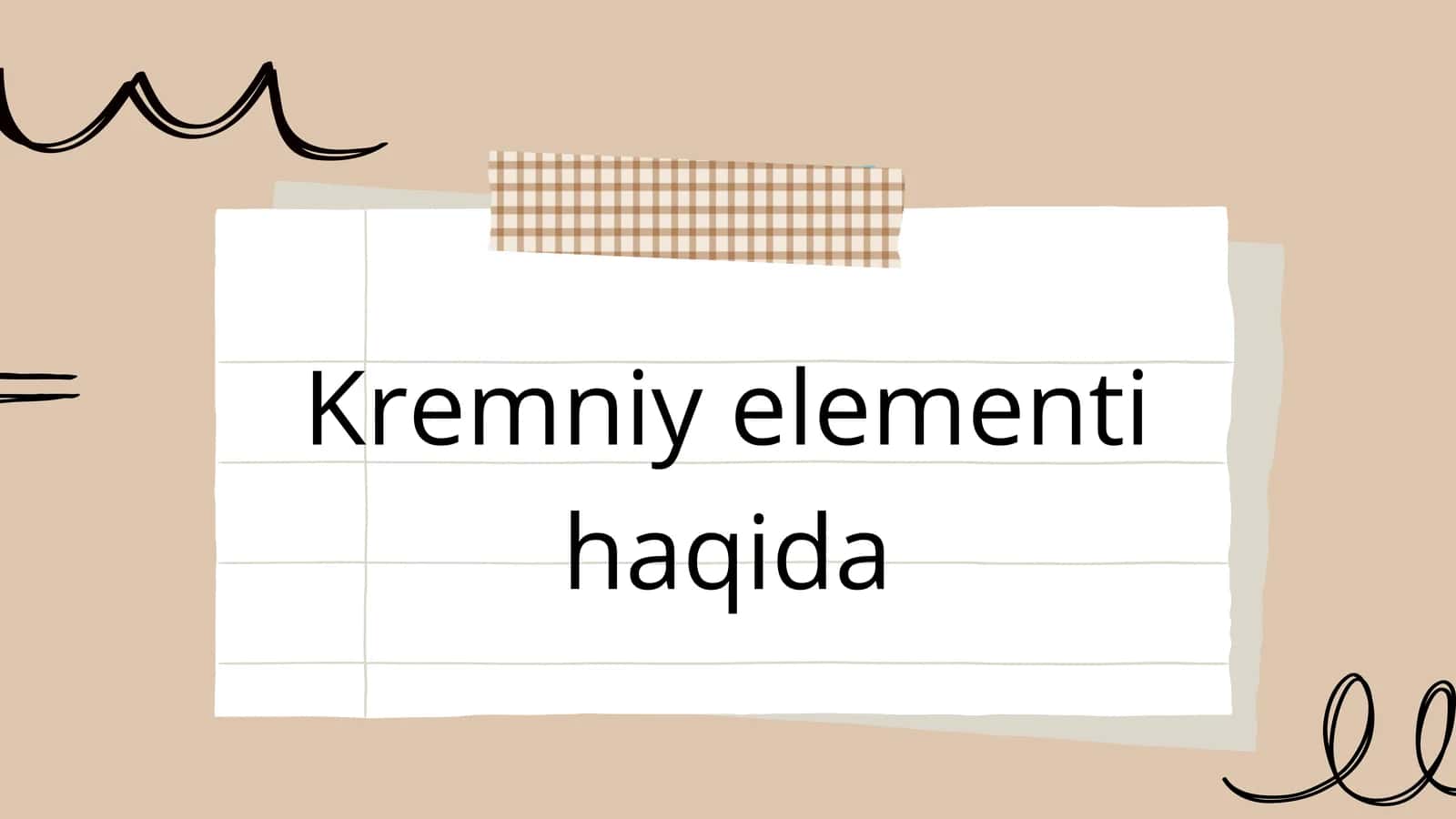 Kremniy elementi
