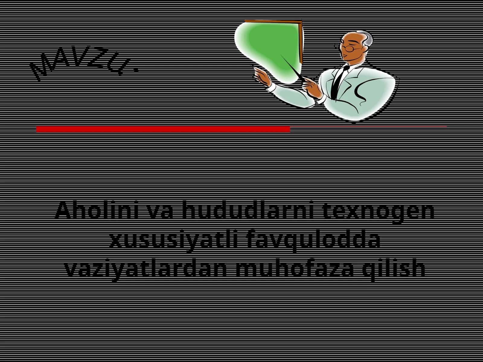 Aholini va hududlarni texnogen xususiyatli favqulodda vaziyatlardan muhofaza qilish