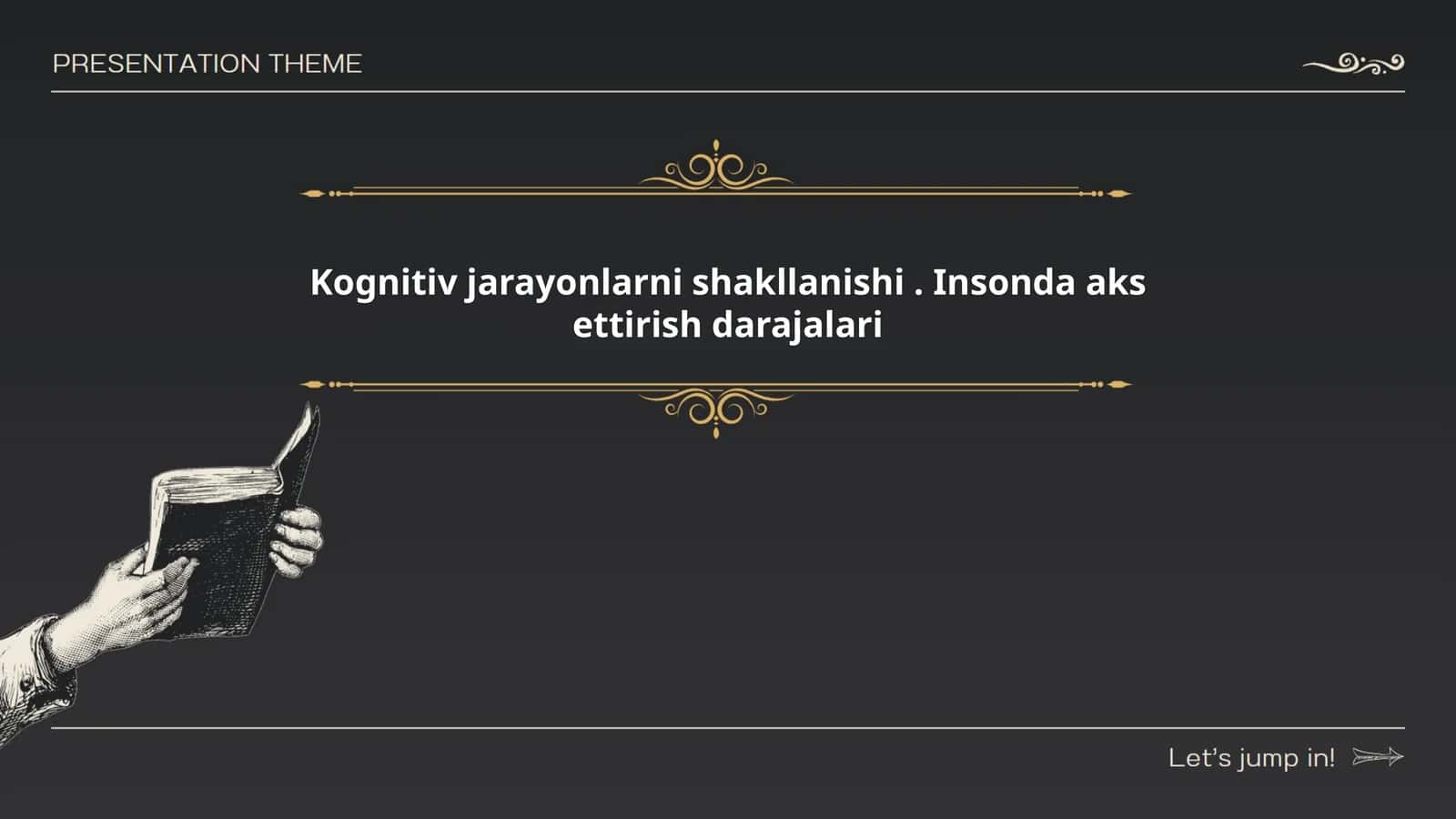 Kognitiv jarayonlarni shakllanishi. Insonda aks ettirish darajalari