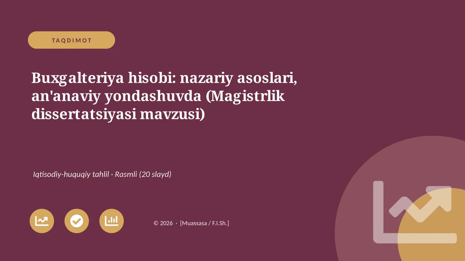 Buxgalteriya hisobi: nazariy asoslari, an'anaviy yondashuvda