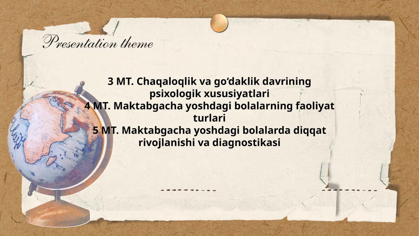3 MT. Chaqaloqlik va go‘daklik davrining psixologik xususiyatlari