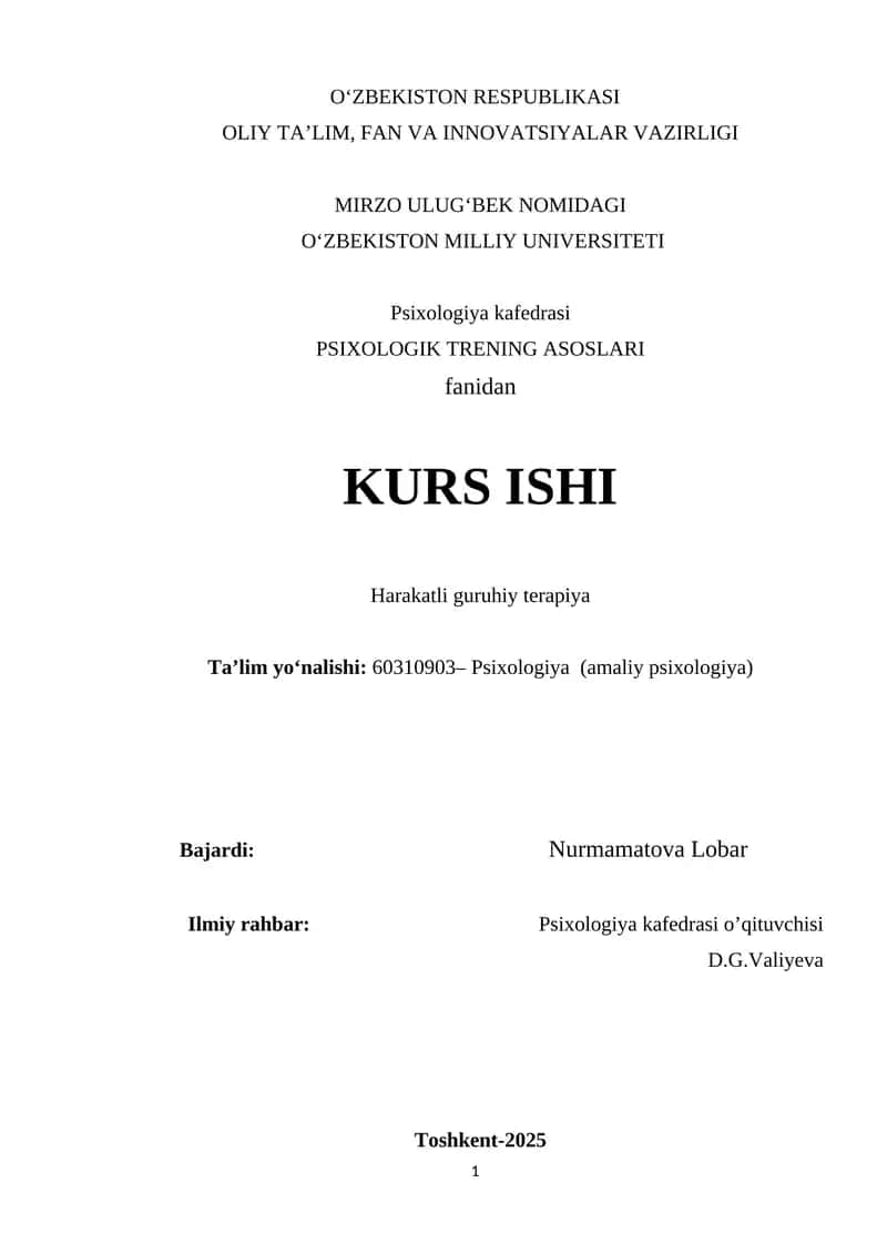 Psixologik trening asoslari