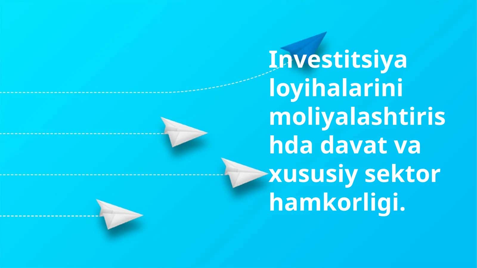 Investitsiya loyihalarini moliyalashtirishda davat va xususiy sektor hamkorligi