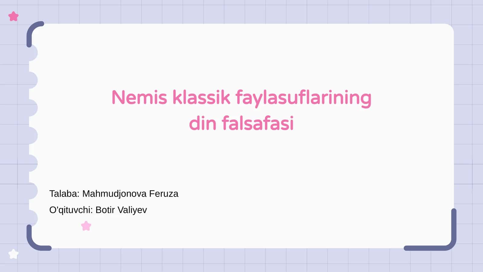 Nemis klassik faylasuflarining din falsafasi