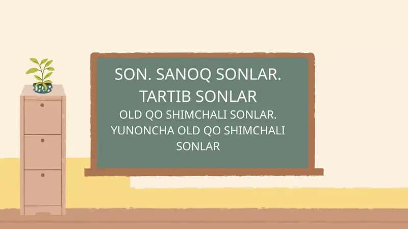 Lotin tilidan mustaqil ish slayd sanoq sonlar