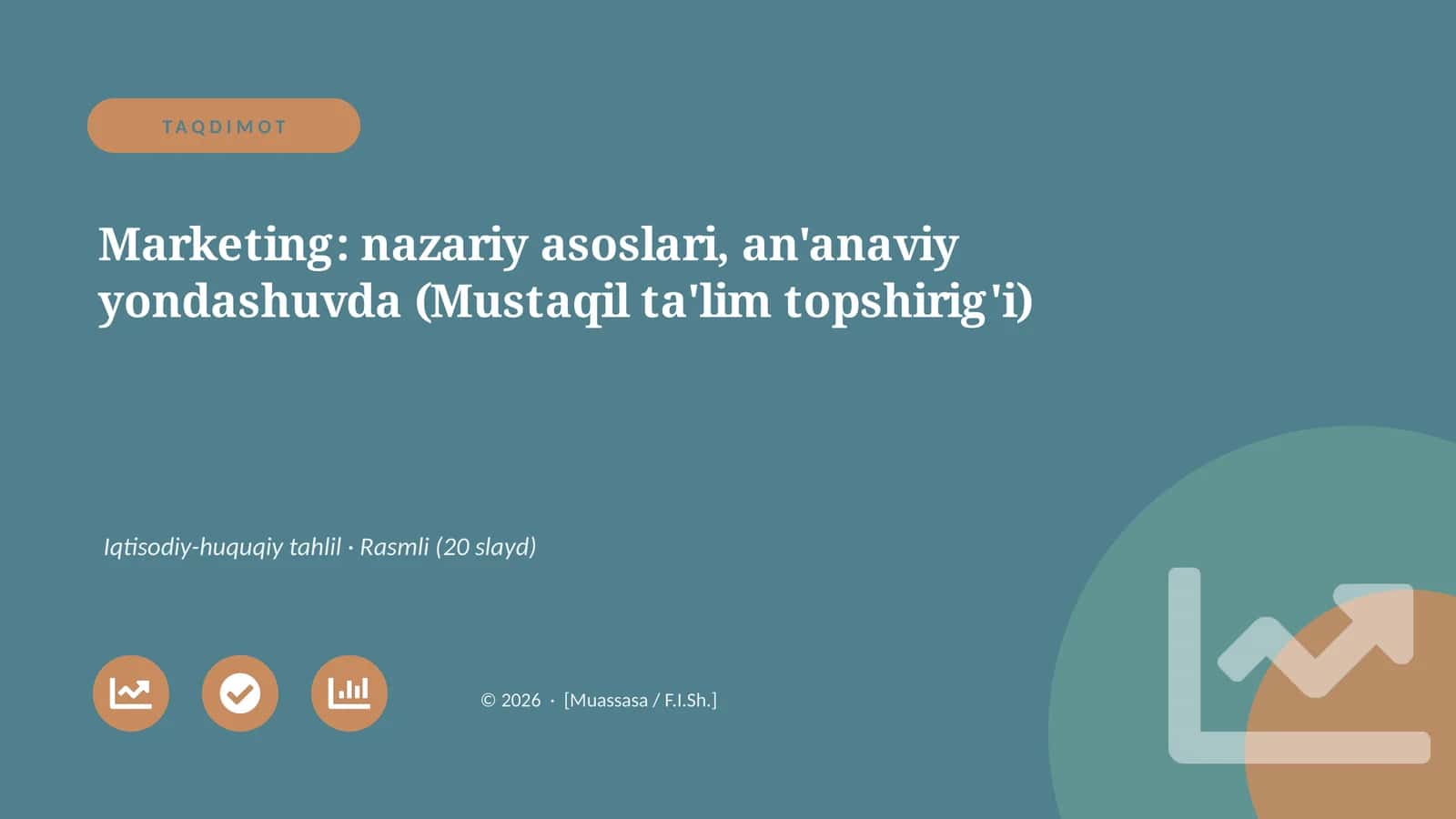 Marketing: nazariy asoslari, an'anaviy yondashuvda