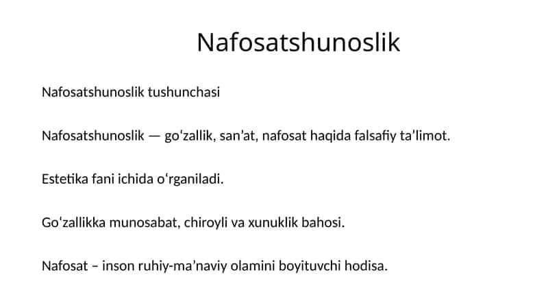 Nafosatshunoslik