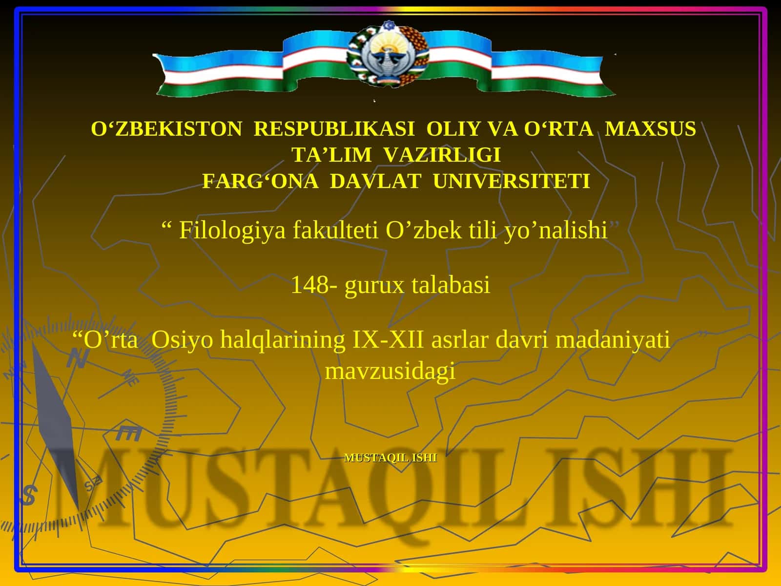 O’rta Osiyo halqlarining IX-XII asrlar davri madaniyati