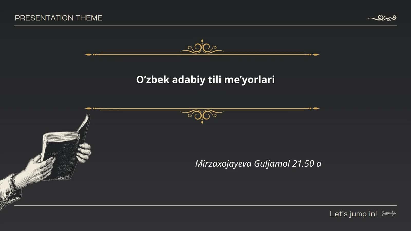 O’zbek adabiy tili me’yorlari