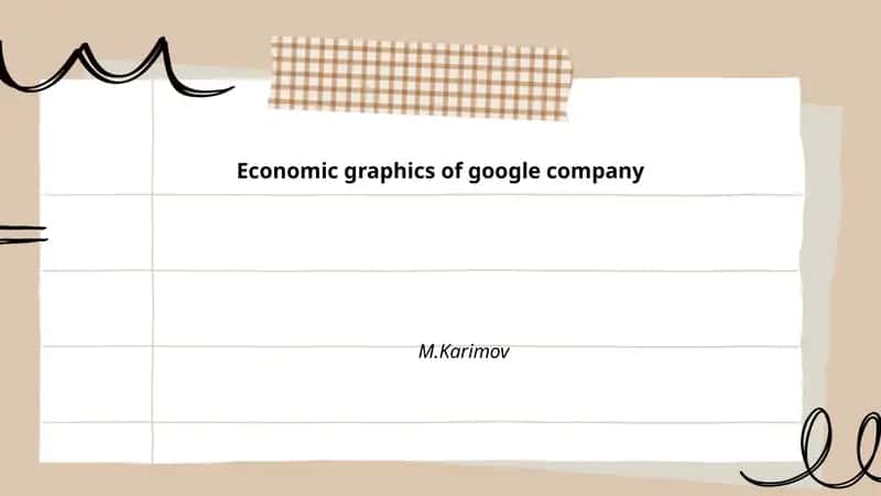 Economic graphics of google company