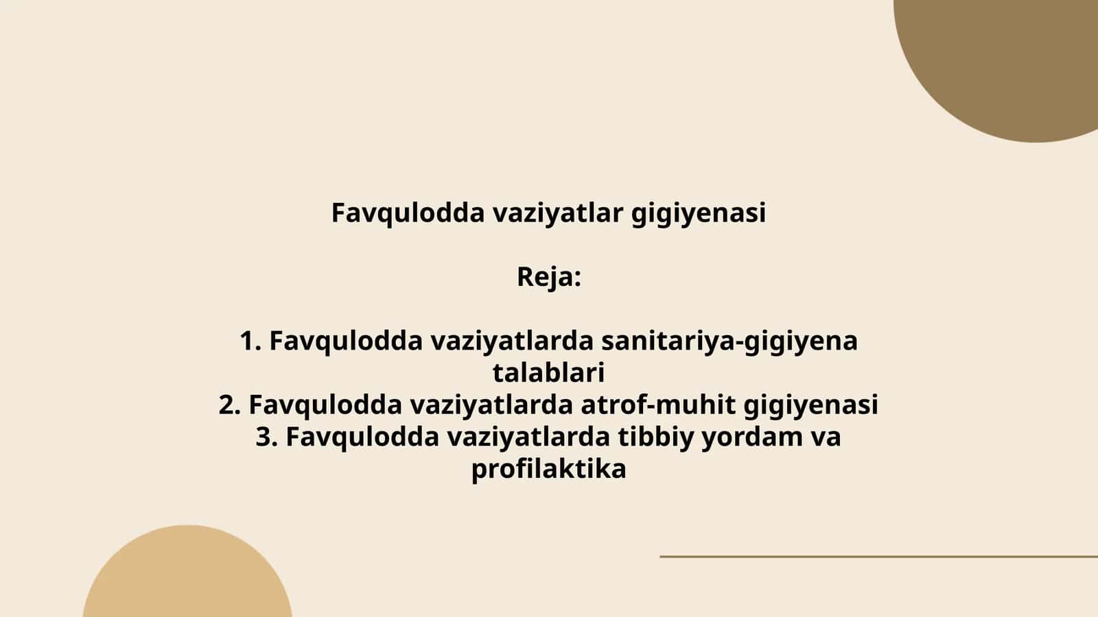 Favqulodda vaziyatlar gigiyenasi