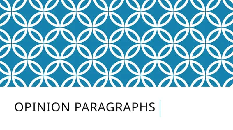 Opinion paragraphs