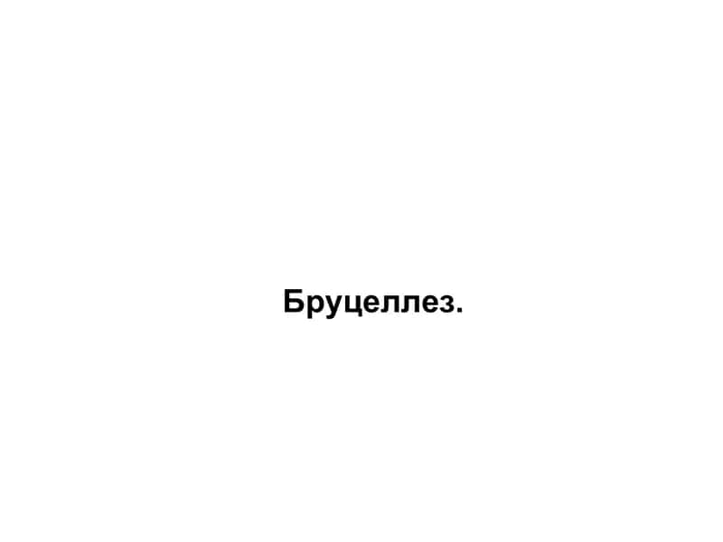 Бруцеллез