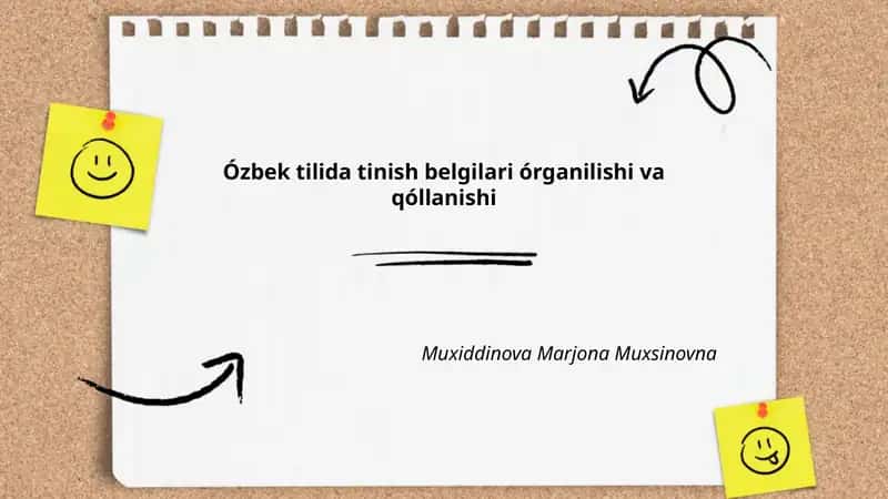 Ózbek tilida tinish belgilari órganilishi va qóllanishi
