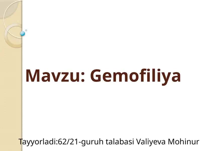 Gemofiliya