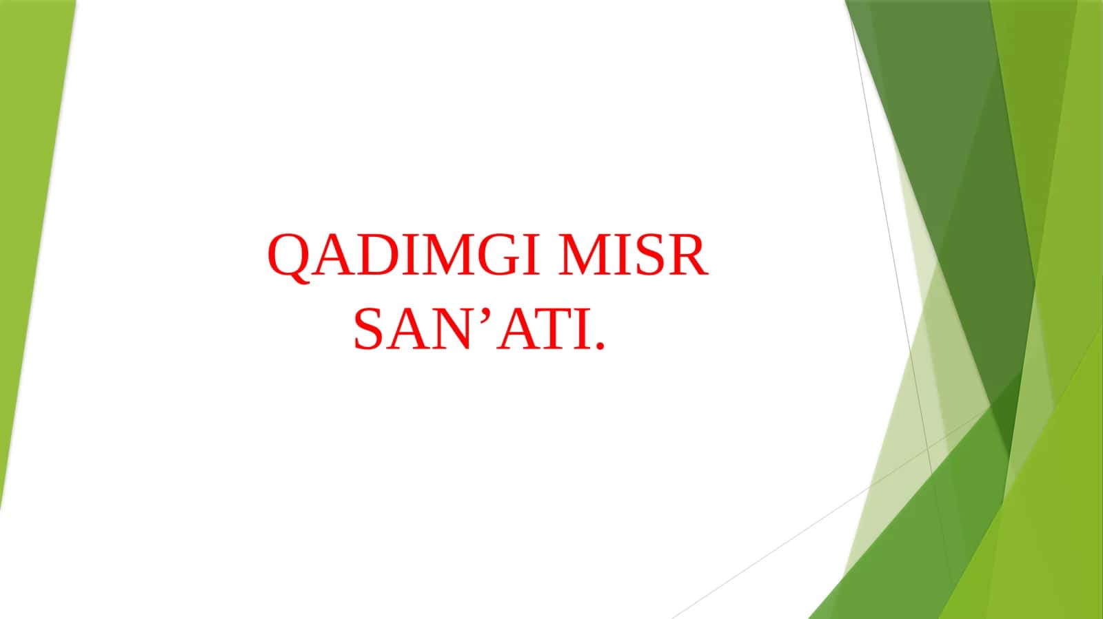 QADIMGI MISR SAN’ATI.