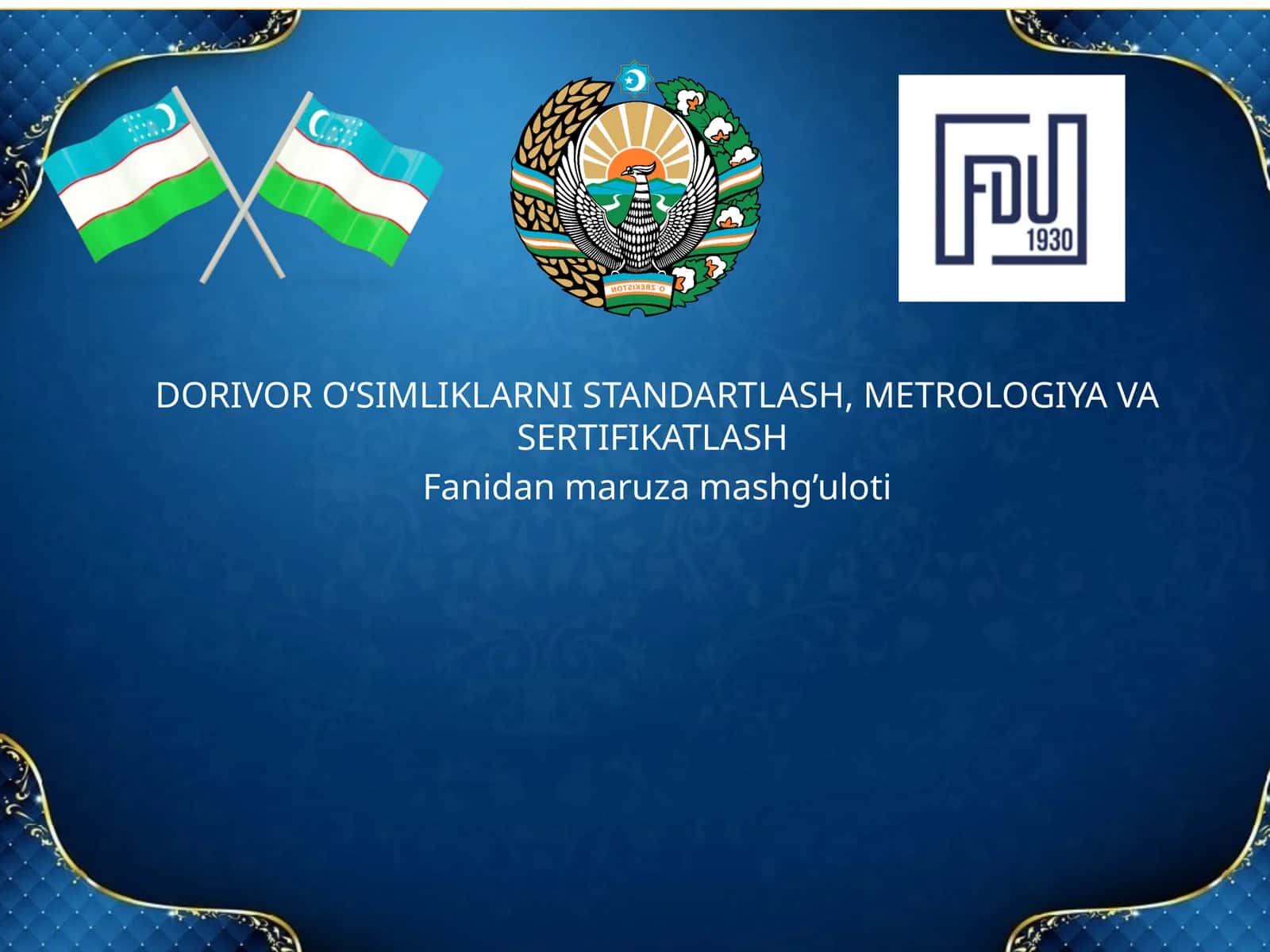 STANDARTLASHTIRISH BO’YICHA XALQARO TASHKIKLOTLARI