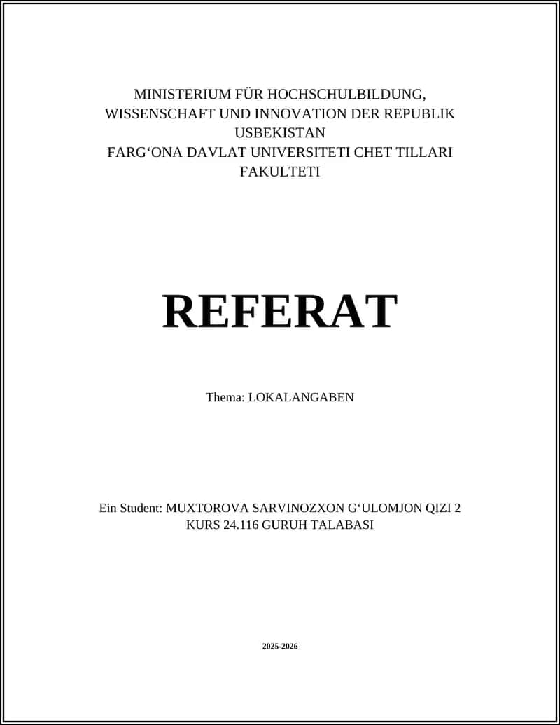 LOKALANGABEN