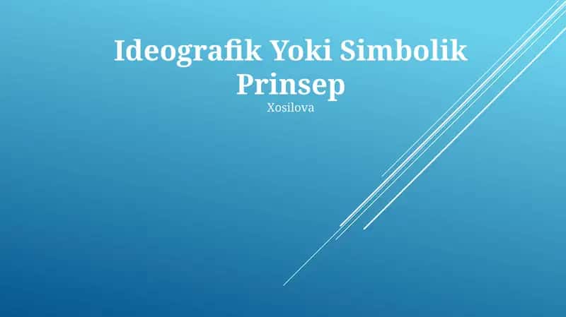 Ideografik Yoki Simbolik Prinsep