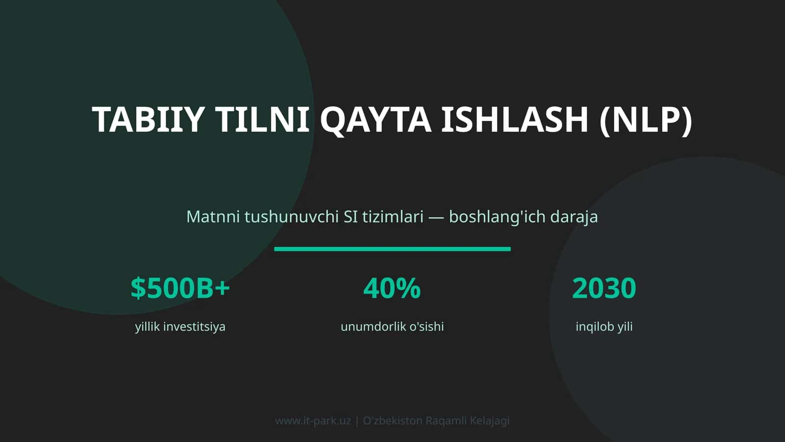 Tabiiy tilni qayta ishlash (NLP)