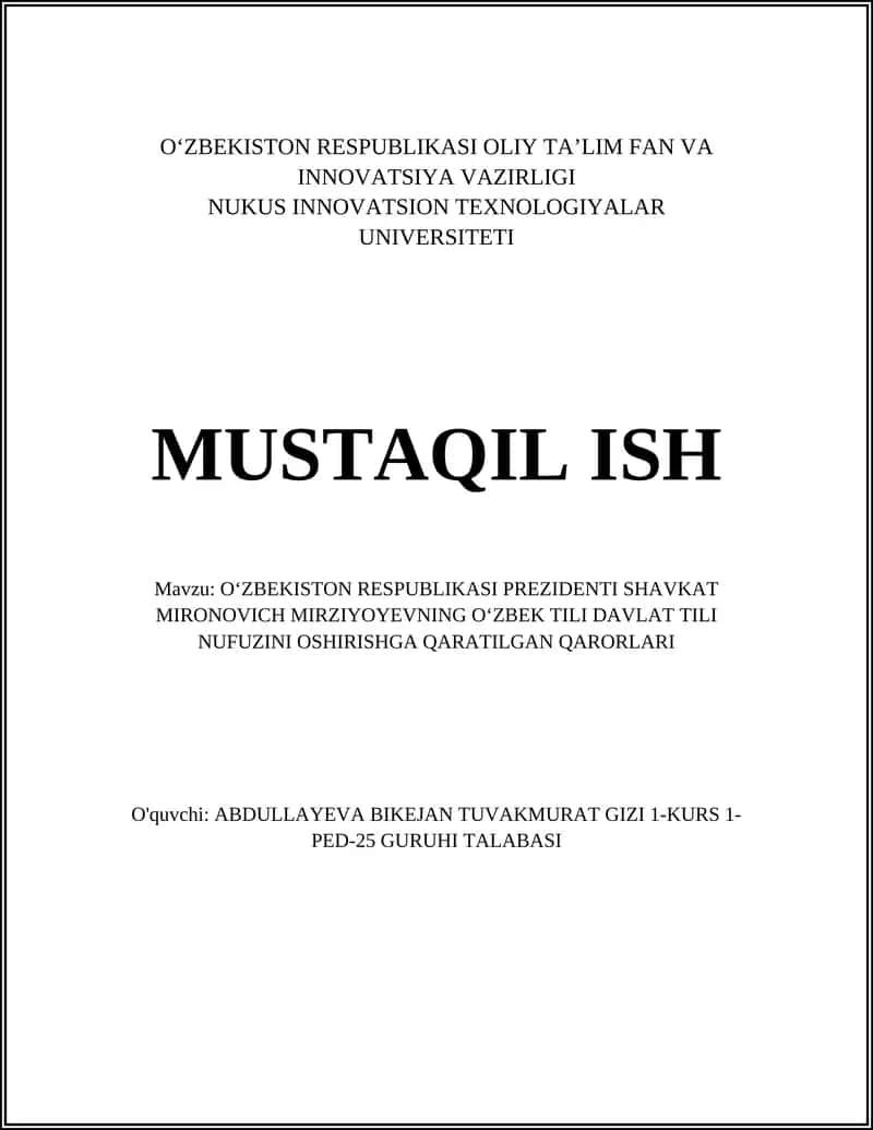 Shavkat Mirziyoyevning oʻzbek tili davlat tili nufuzini oshirishga qaratilgan qarorlari