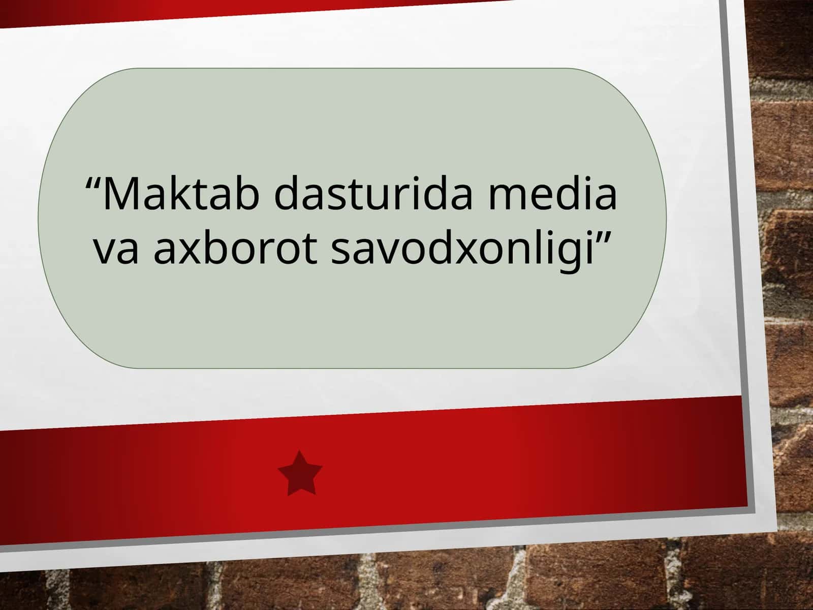 Maktabdasturi davra axborot savodxonligi