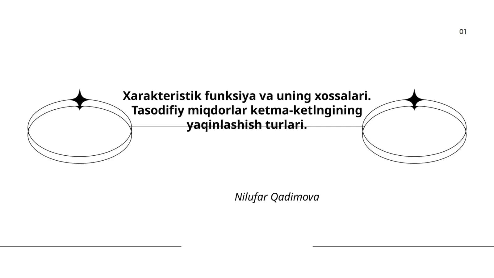 Xarakteristik funksiya va uning xossalari