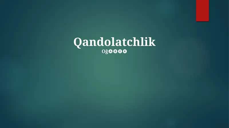 Qandolatchlik