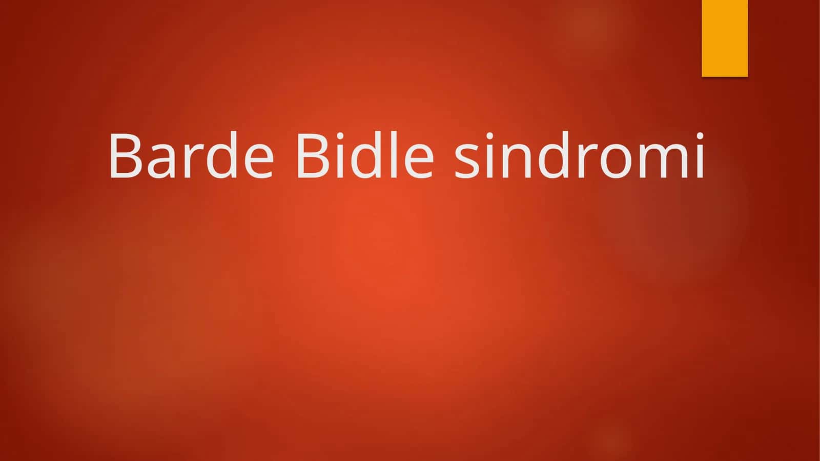Barde Bidle sindromi