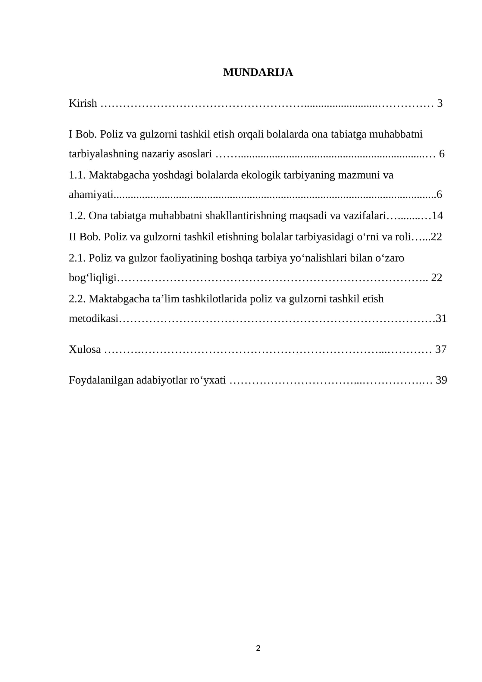 Poliz va gulzorni tashkil etish orqali bolalarda ona tabiatga muhabbatni tarbiyalash