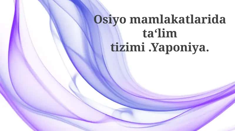 Yaponiya ta'lim tizimi