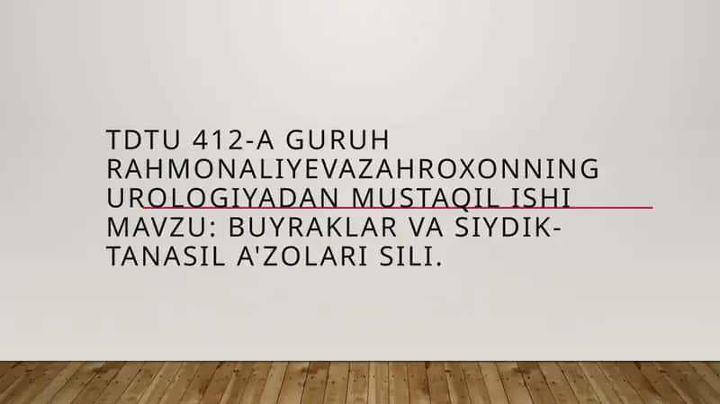 Siydik-tanosil tizimi