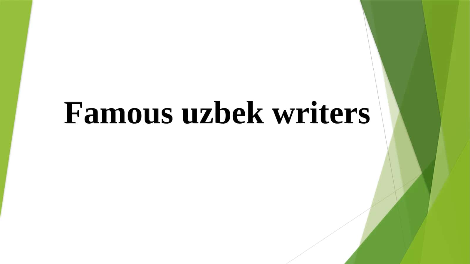 Uzbek literature history