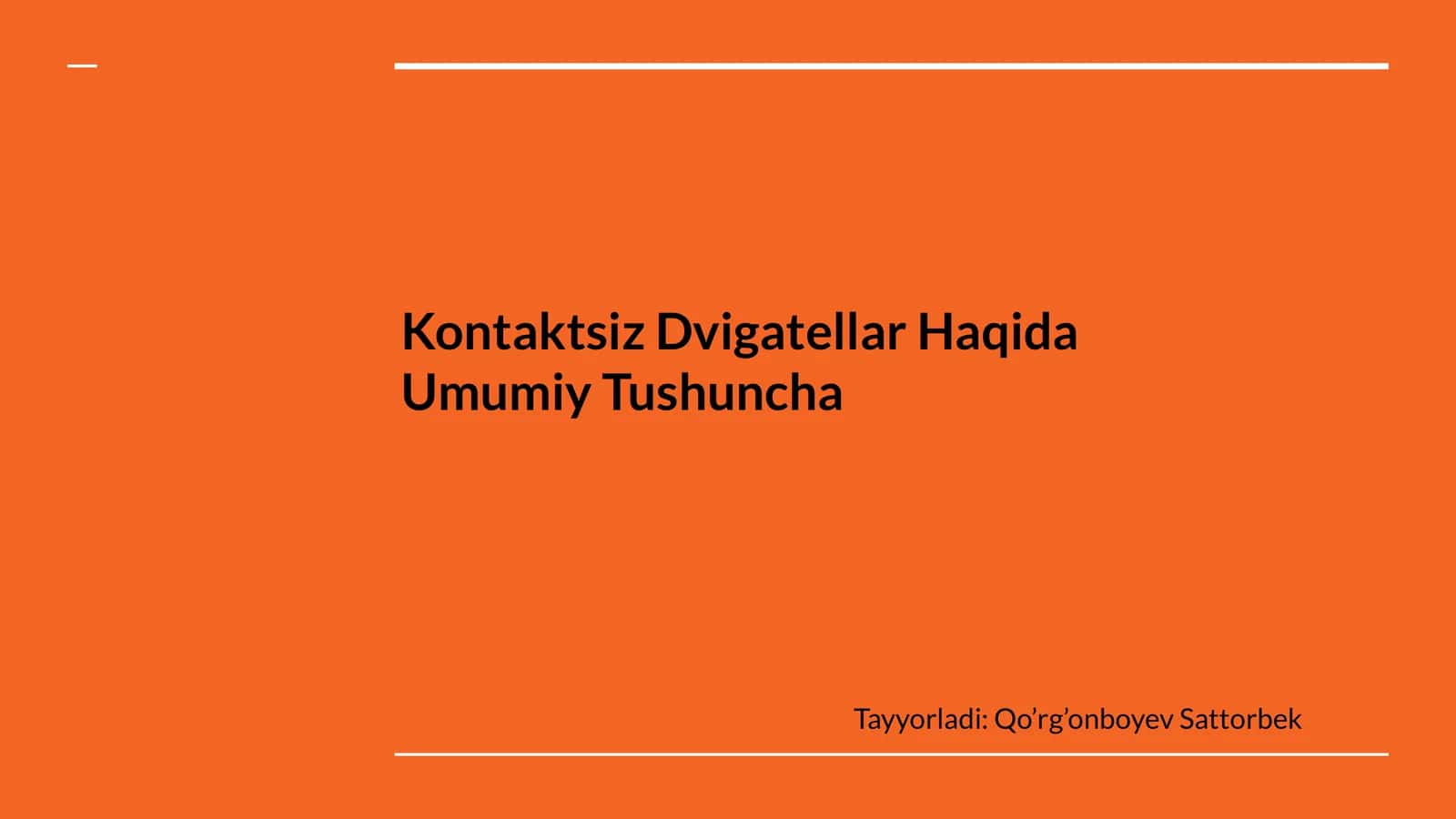 Kontaktsiz Dvigatellar