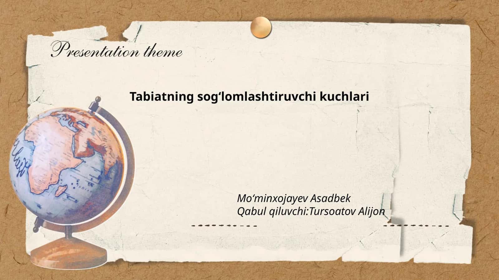 Tabiatning sogʻlomlashtiruvchi kuchlari