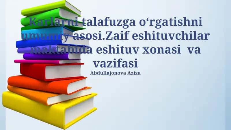 Tovushni idrok etish xususiyatlari
