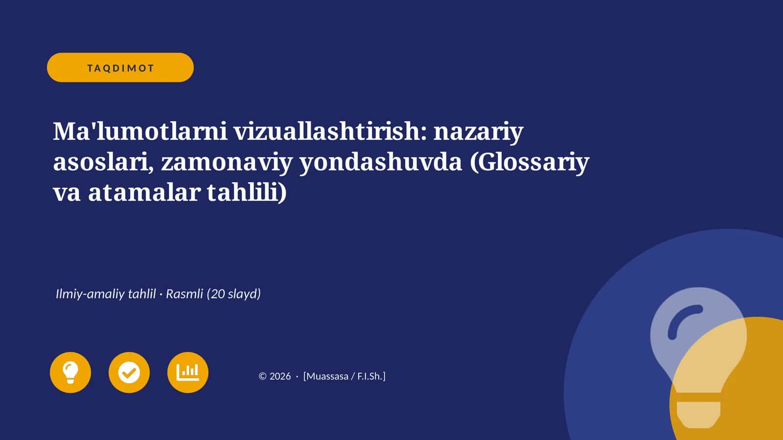 Ma'lumotlarni vizuallashtirish: nazariy asoslari, zamonaviy yondashuvda (Glossariy va atamalar tahlili)