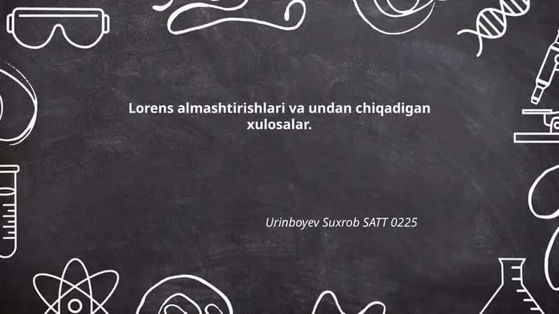 Lorens almashtirishlari