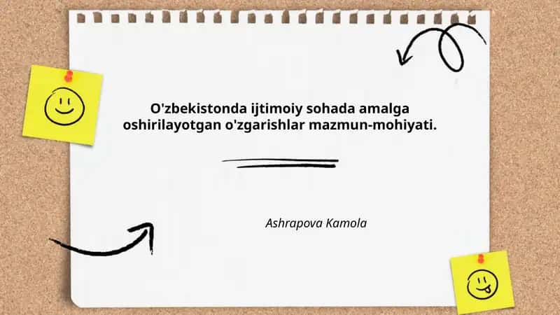 Ijtimoiy Sohada Amalga Oshirilayotgan O'zgarishlar Mazmun-mohiyati
