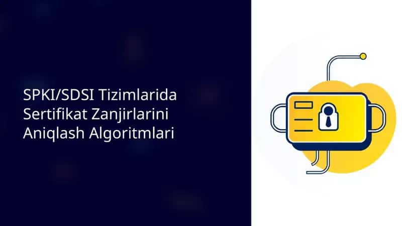 SPKI/SDSI Tizimlarida Sertifikat Zanjirlarini Aniqlash Algoritmlari