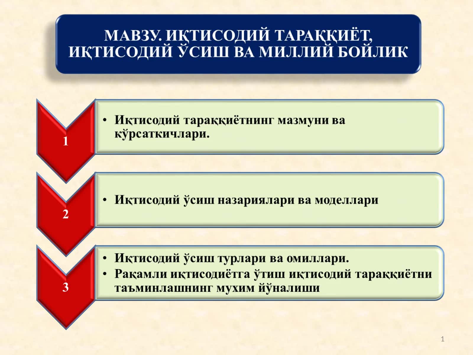 Иқтисодий тараққиёт мазмуни