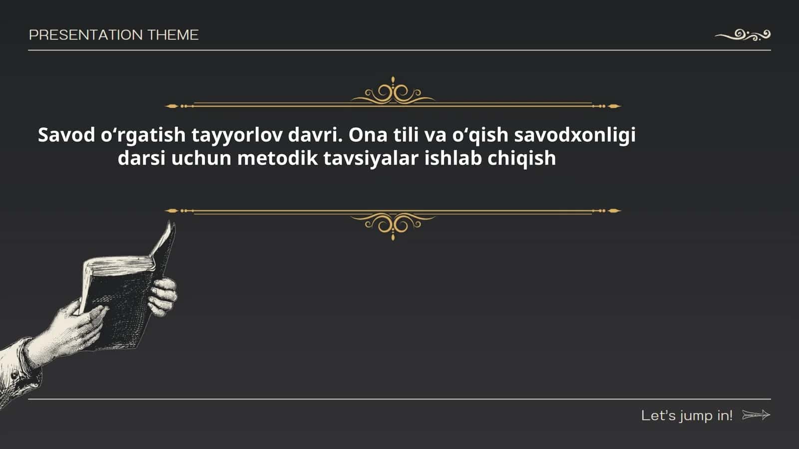 Savod oʻrgatish tayyorlov davri