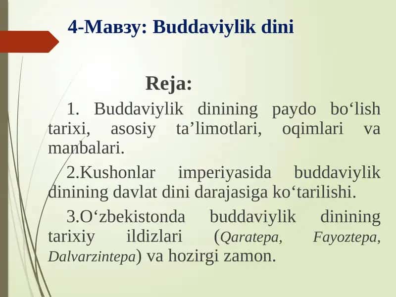 Buddaviylikdininingpaydobo‘lishtarixi