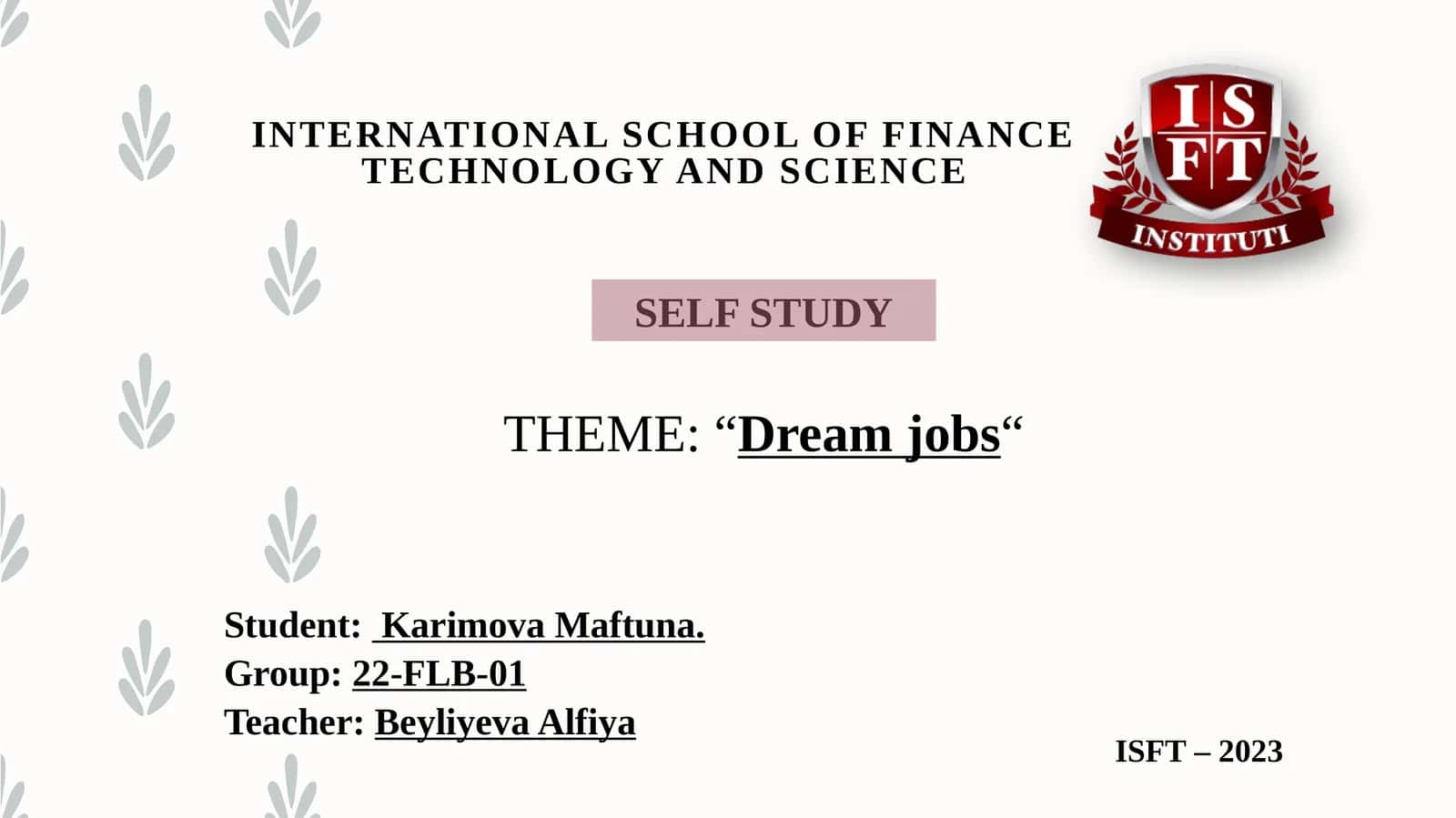 Dream jobs