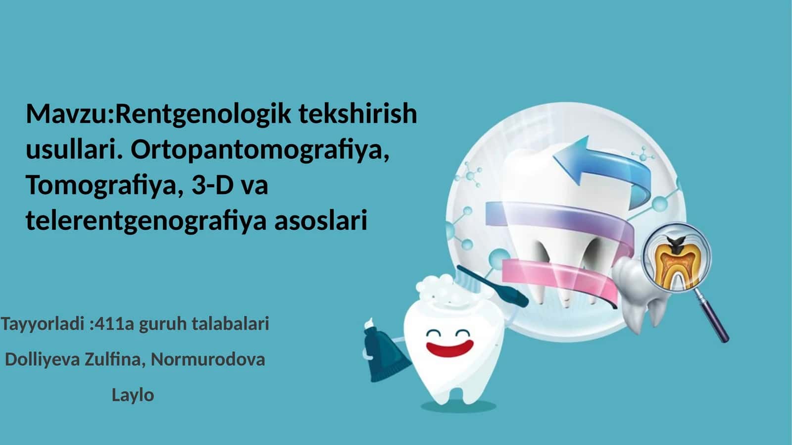 Stomatologiyada rentgen tekshiruvi